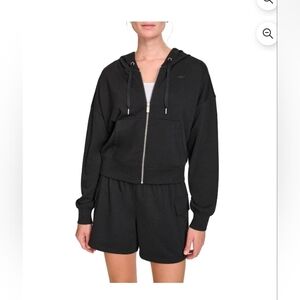 DKNY Women's Terry Zip Front Jacket